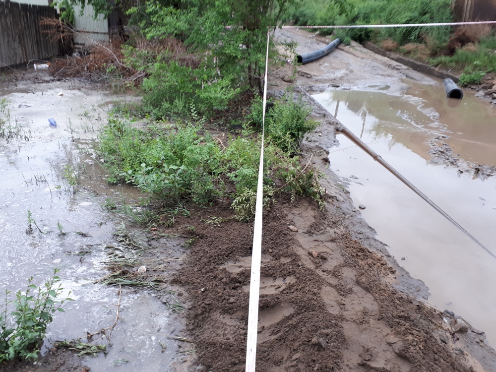 Ливни подтопляют частные дома в центре Читы