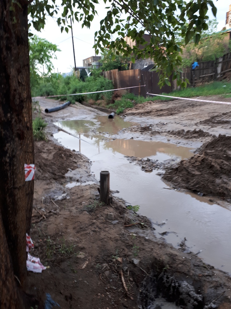 Ливни подтопляют частные дома в центре Читы