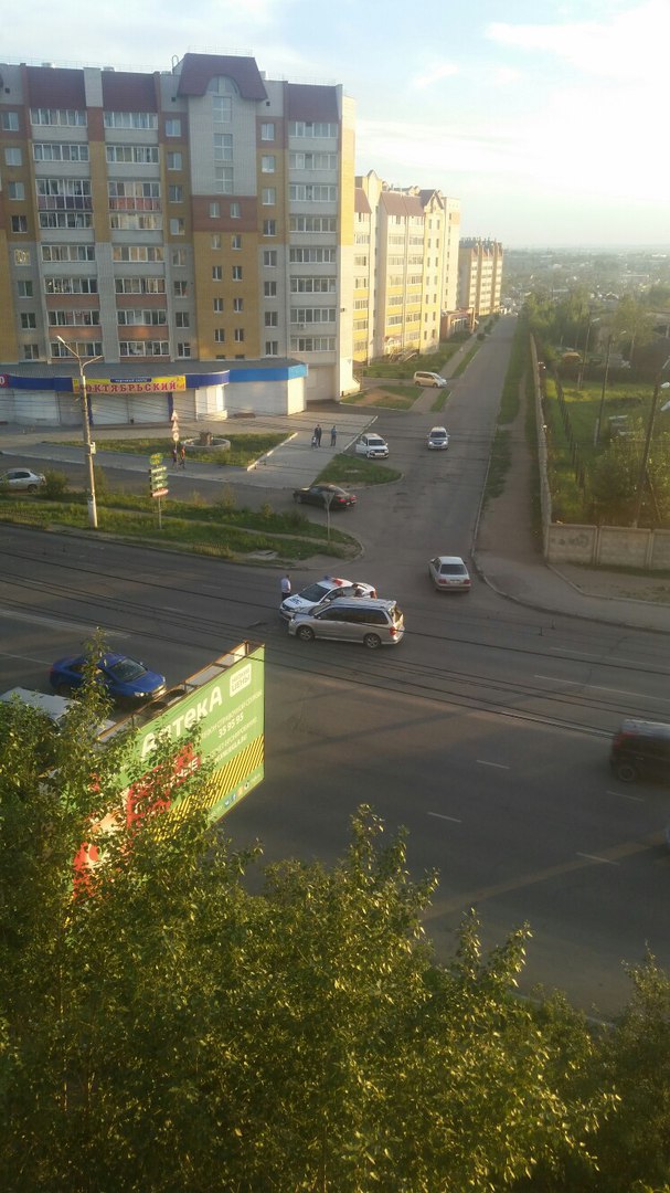 Авария с участием машины ДПС произошла в мкр Октябрьский в Чите