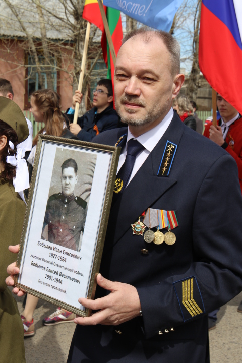 В акции «Бессмертный полк» в Шерловой приняли участие более 300 человек