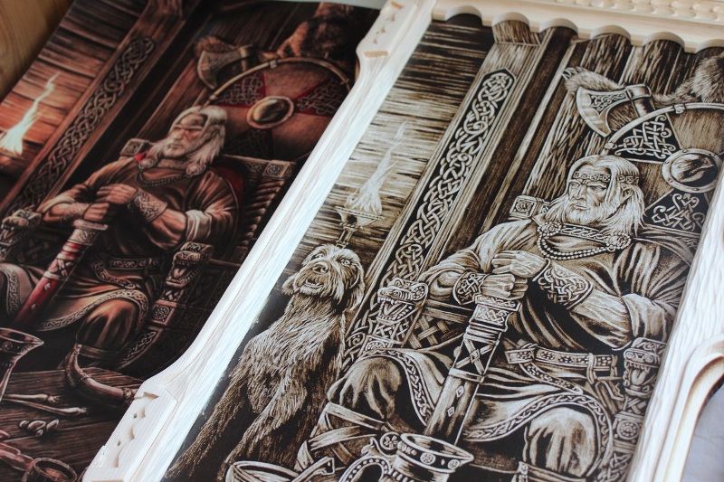 Заключенный Шаргопа освоил древнюю технику выцарапывания рисунков