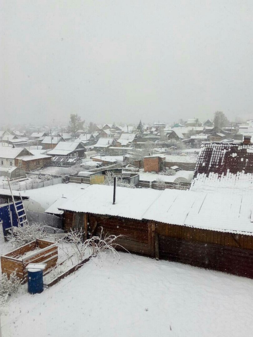 Снег выпал в Забайкалье 20 мая
