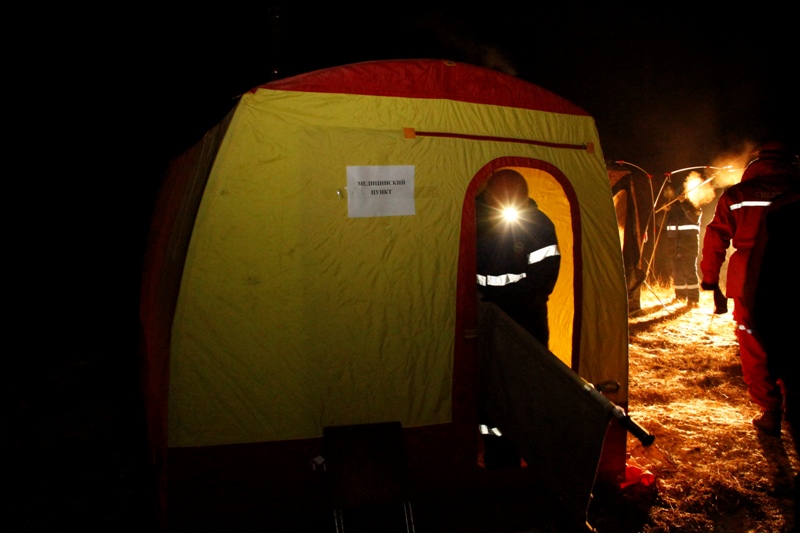 В сети появилось видео с ночных учений Забайкалпожспаса