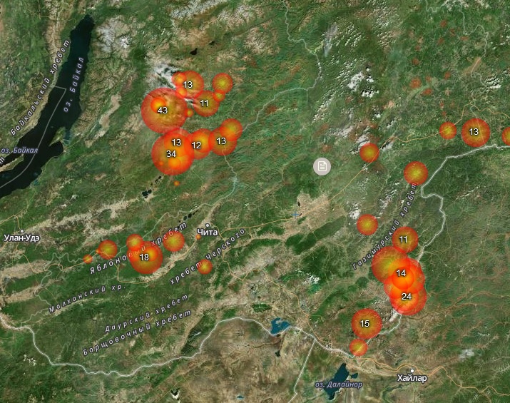 В Забайкалье действует 17 лесных пожаров в семи районах