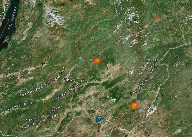 Минприроды объяснило обилие термоточек на карте Забайкалья