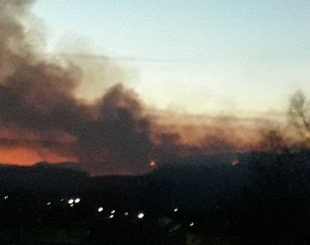 Крупный лесной пожар действует в Могочинском районе