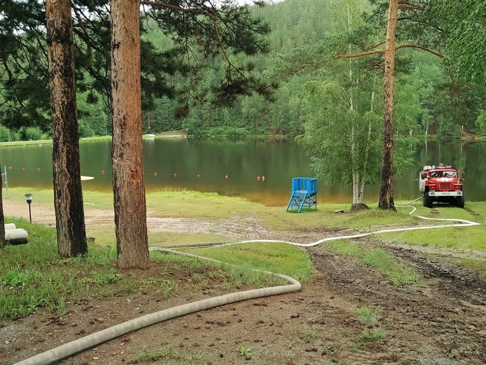 Пациентов санатория на Молоковке под Читой ранним утром эвакуировали из-за пожара