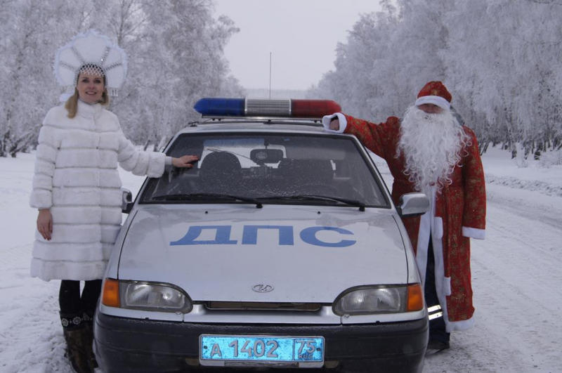 Всероссийская акция «Полицейский Дед Мороз» проходит в Забайкалье
