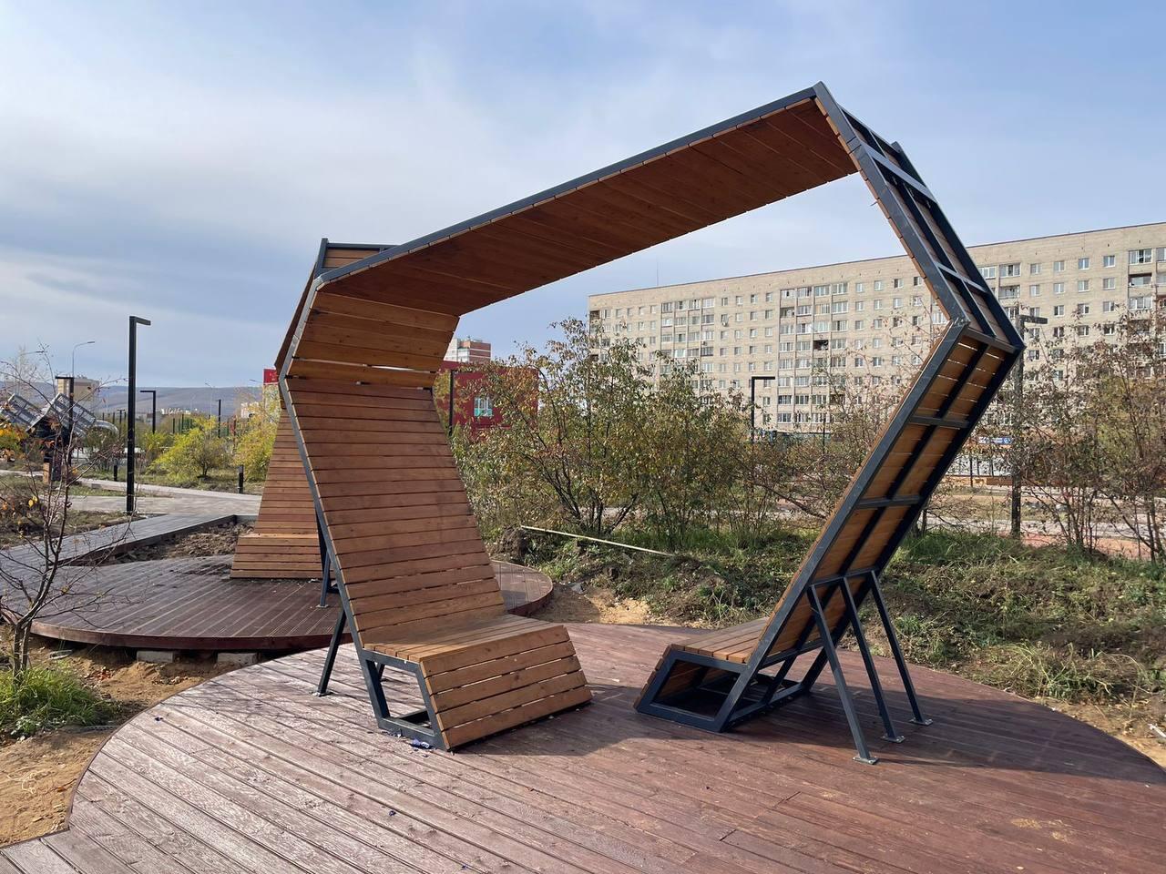 В Чите завершается благоустройство парка МЖК