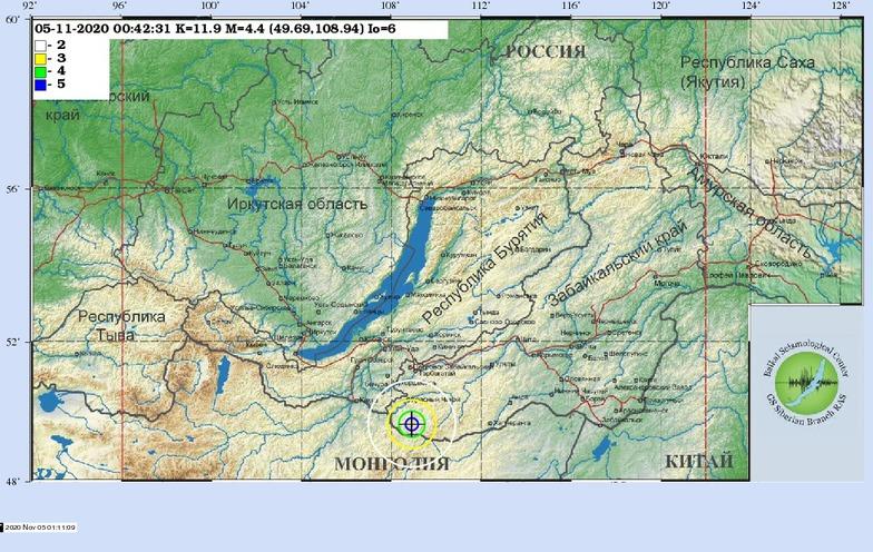 Землетрясение произошло на юго-западе Забайкалья