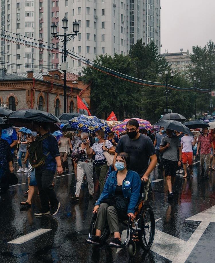 «Сильный ливень не остановил людей» - очевидец о митинге в поддержку Фургала в Хабаровске