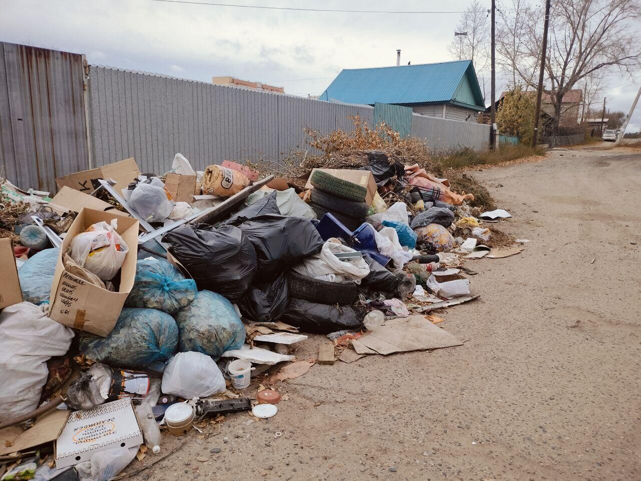 Огромная свалка мусора обнаружена во дворе дома в Чите