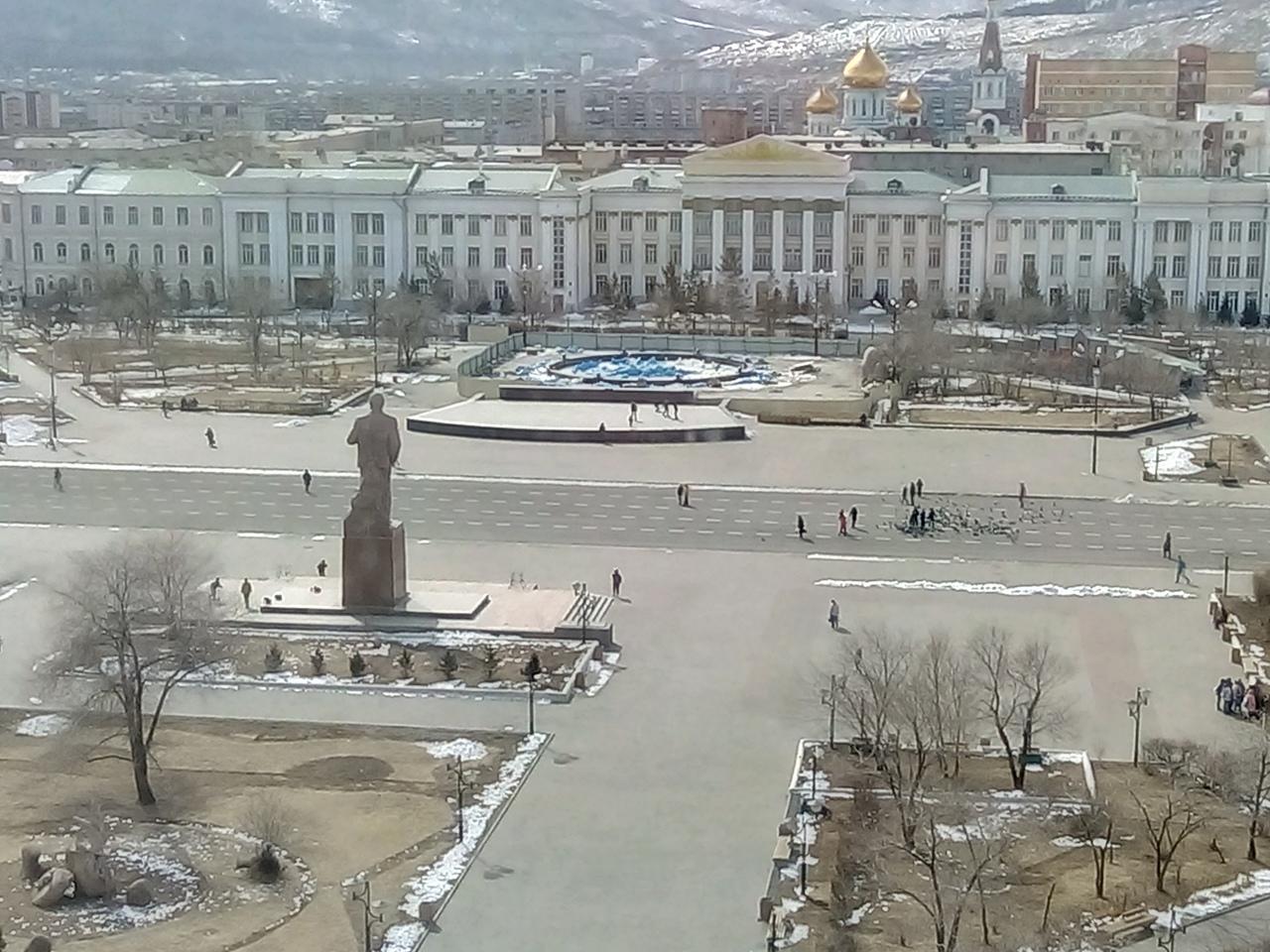 Музыкальный фонтан на пл. Ленина в Чите расконсервировали
