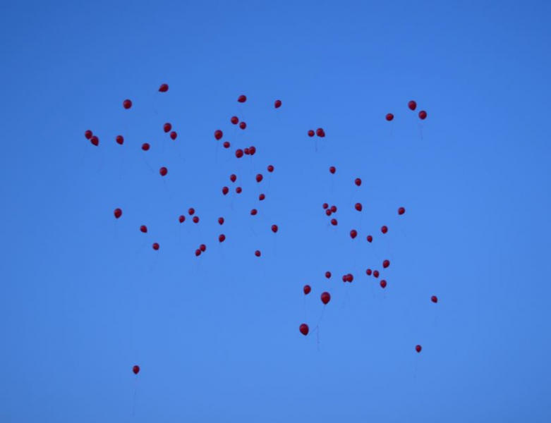Десятки шаров запустили в небо в Чите в память о жертвах ДТП