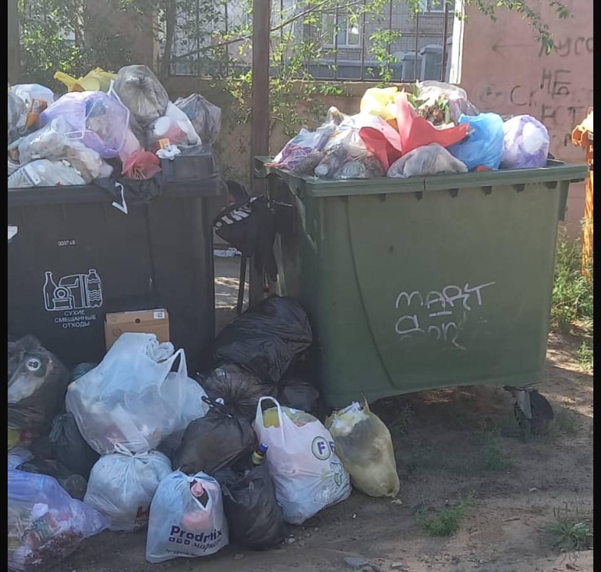 Жительница Читы пожаловалась на заполненную мусорку в центре города