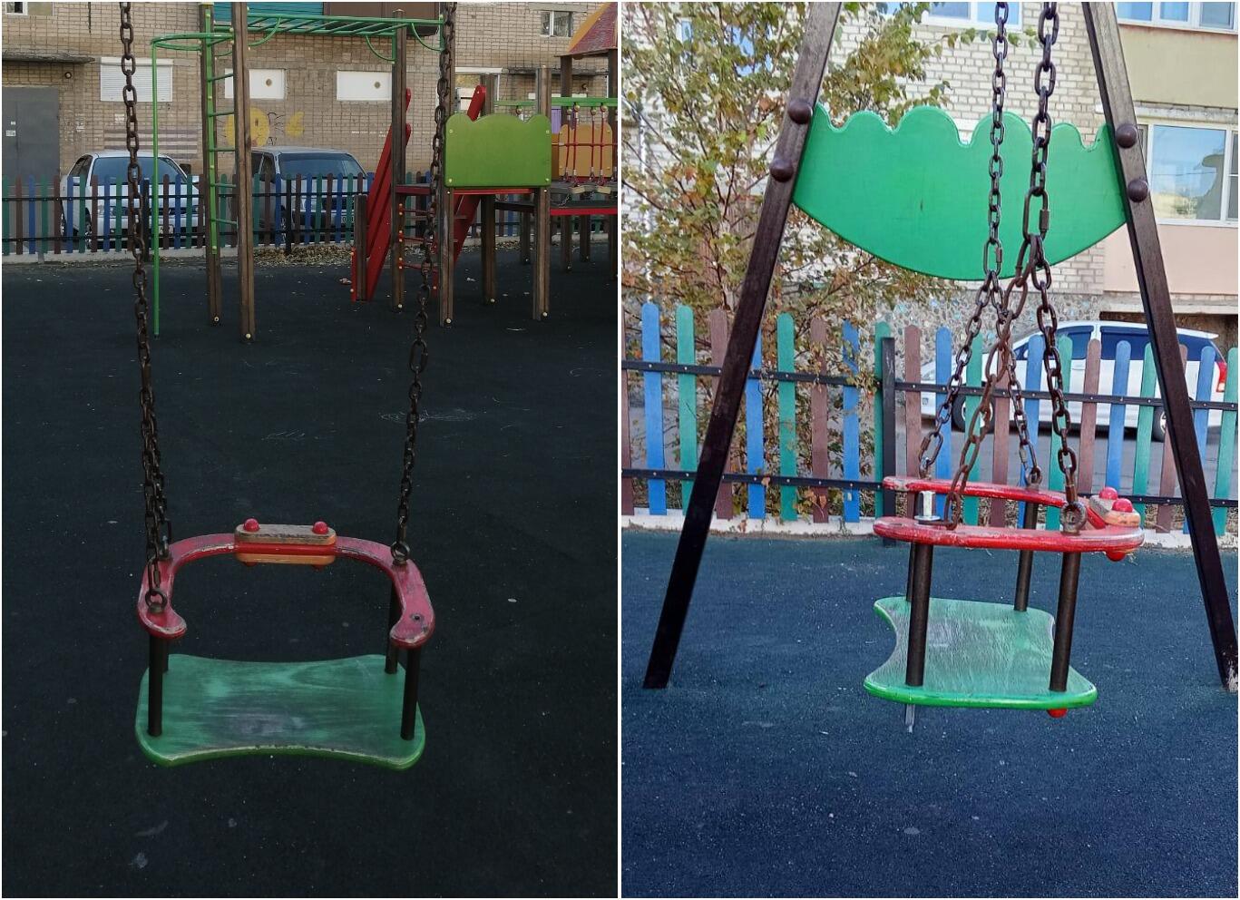 В Забайкальске восстановили мостик и качели на детской площадке