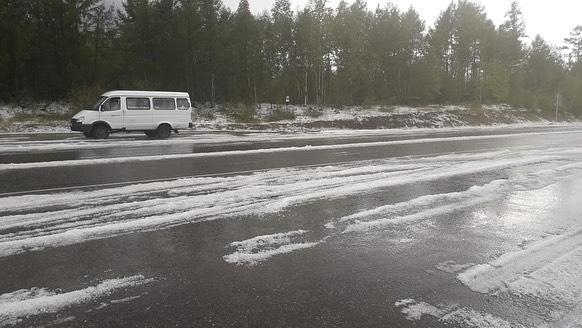 Снег выпал в Забайкалье 30 августа