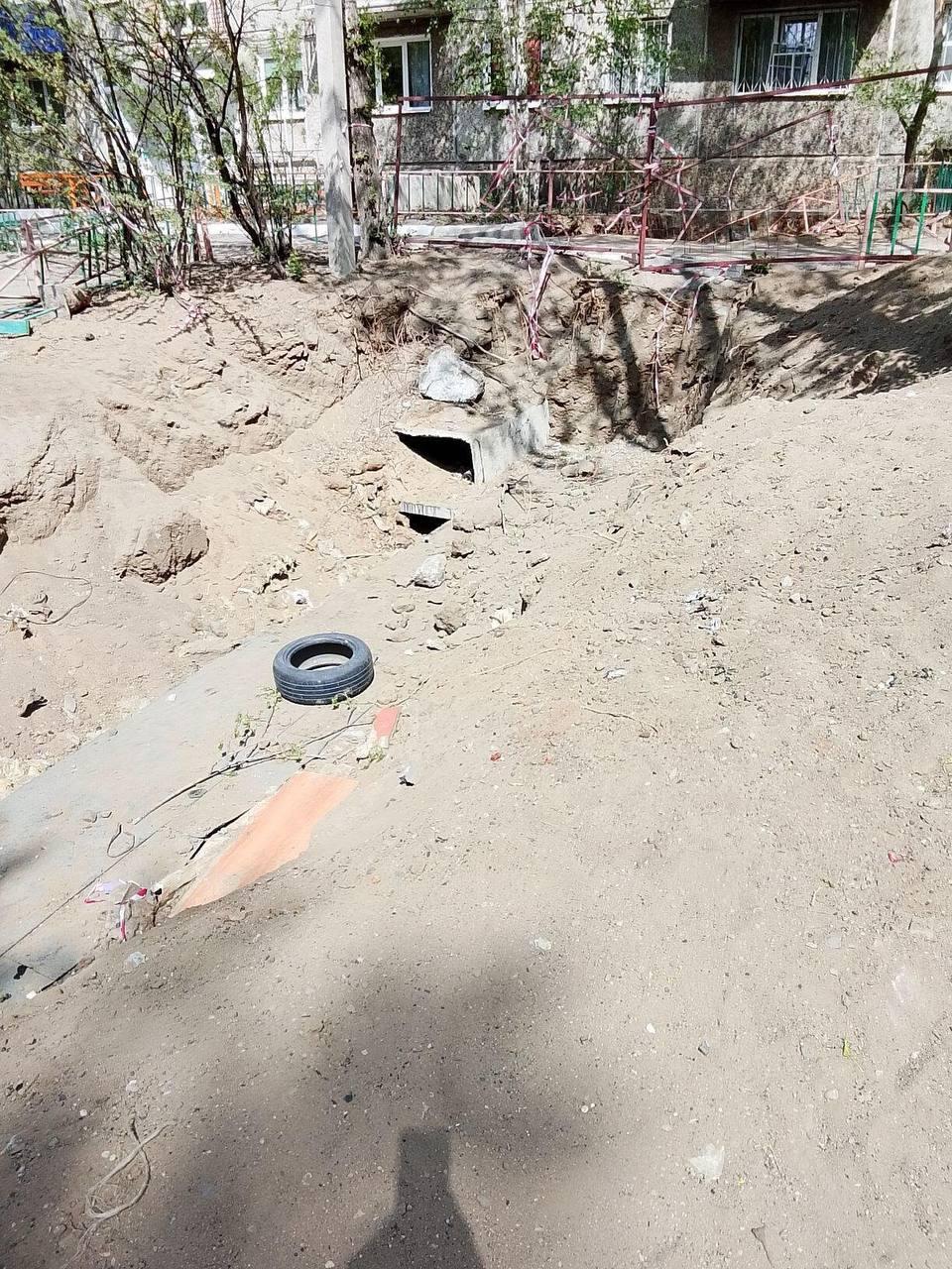 В Чите после работ ТГК-14 дети остались без песочницы