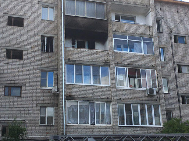 Пожар в жилом доме на Угданской, 40, потушили в Чите